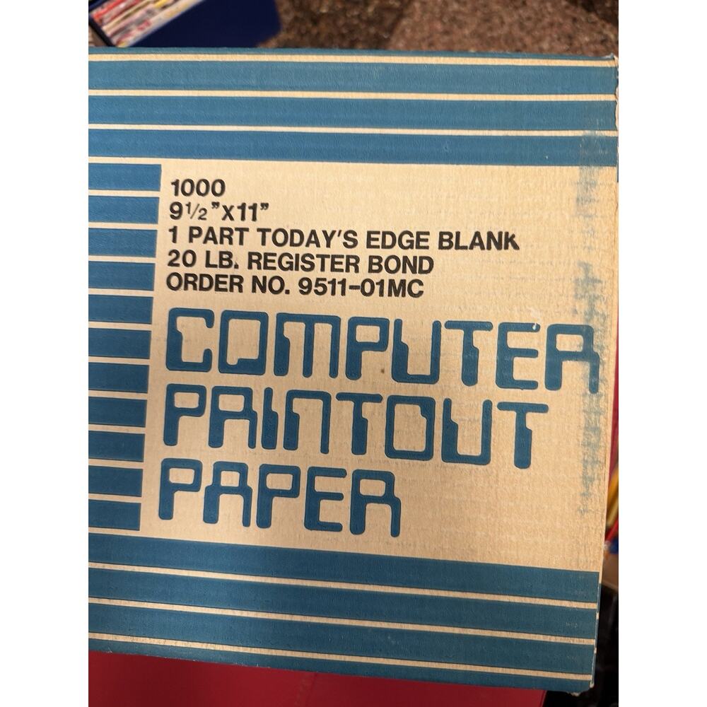 Continuous‎ Feed Computer Paper Blank 9.5x11 Inches White Dot Matrix